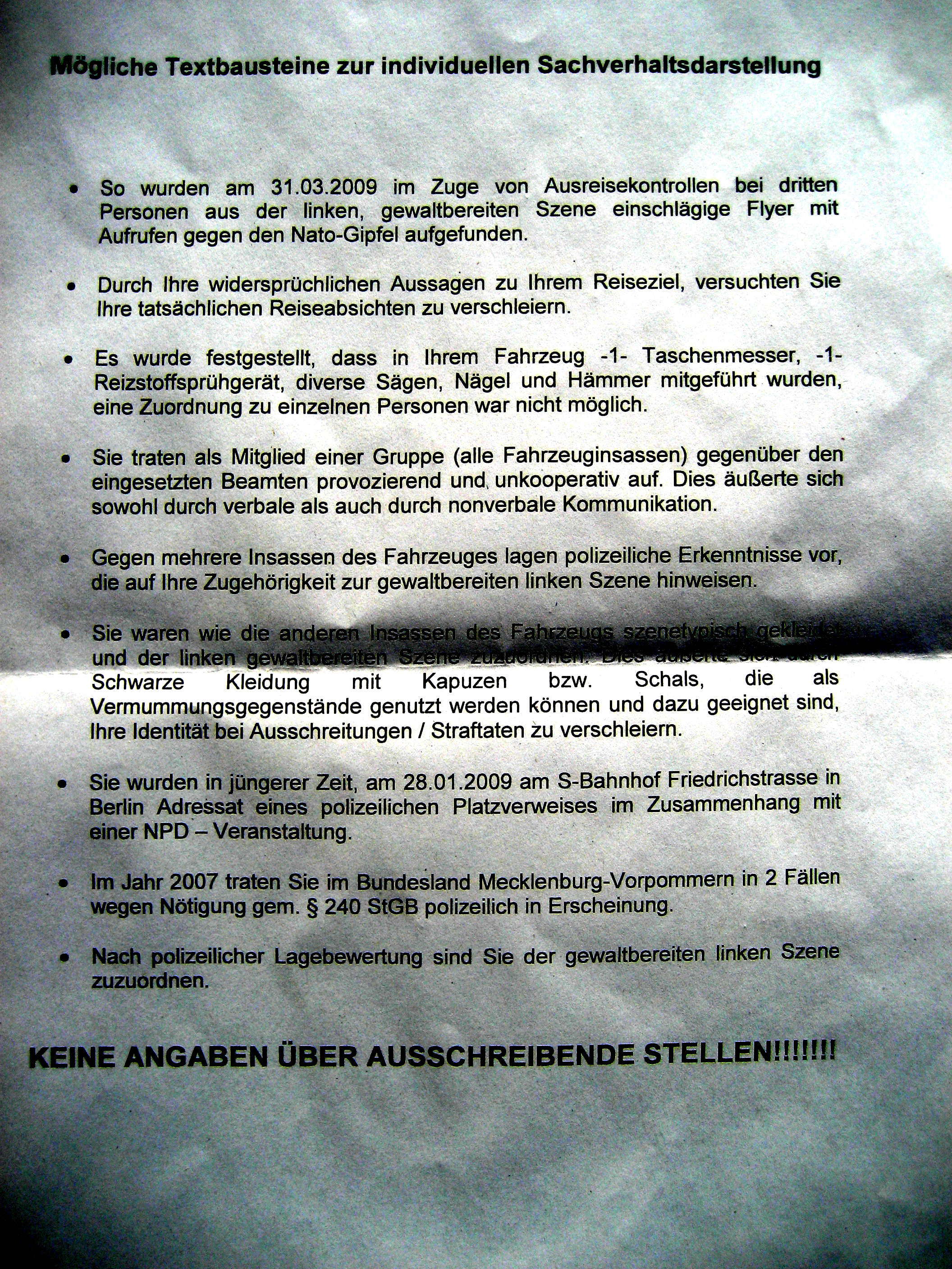 Grenzverbote F r GipfelgegnerInnen Linksunten Archiv